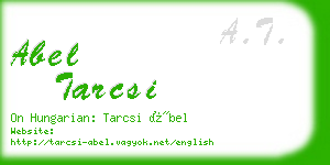 abel tarcsi business card